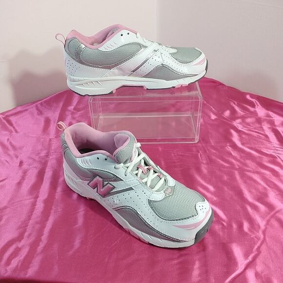 New Balance 515 Youth Girls SZ 6.5 White Pink Gray Athletic Shoes New . - Picture 9 of 10